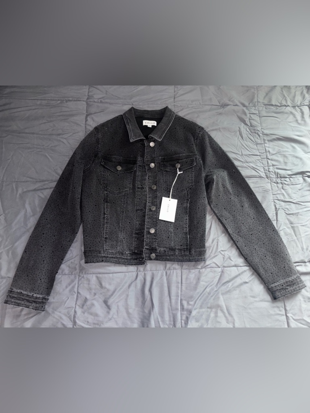 Cello Black denim Jacket with silver studs